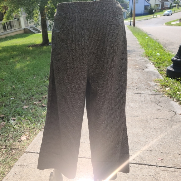 Vintage Greenish Brown Striped Capri Suit Set - Picture 7 of 8